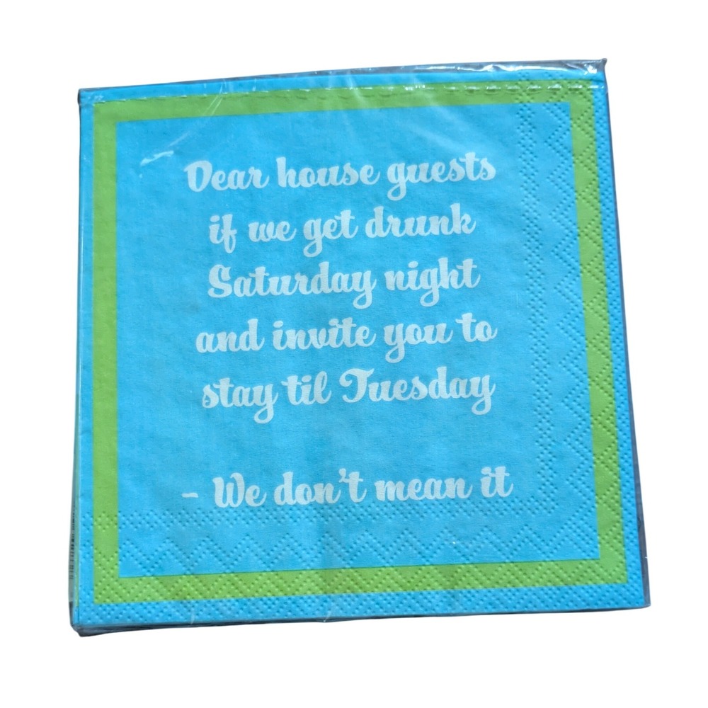 Funny Novelty Cocktail Napkins 20ct Pack - Sassy Happy Hour Hostess Gift - Picture 3 of 4